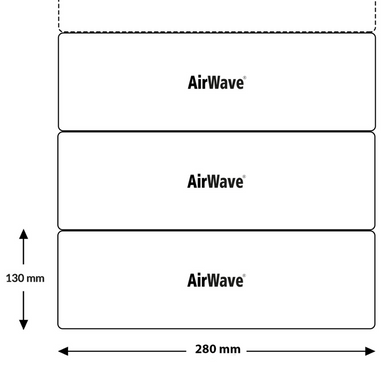 Повітряно-бульбашкова плівка AirWave 7.4S (130 мм х 280 мм) з перфорацією