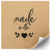 Kraft etiket 100x100 mm &laquo;Made with love 03&raquo; (100 adet/rulo) kendinden yapışkanlı 100100brownmadewithlove03 photo