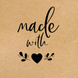Етикетка крафт 100x100 мм "Made with love 03" (100 шт/рулон) з друком, самоклеюча Viskom 100100madewithlove03 photo 2