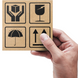 Kraft label 100x100 mm &laquo;Вантажний знак&raquo; (100 pcs/roll) self-adhesive 100100brownVantazhnijznak photo 9