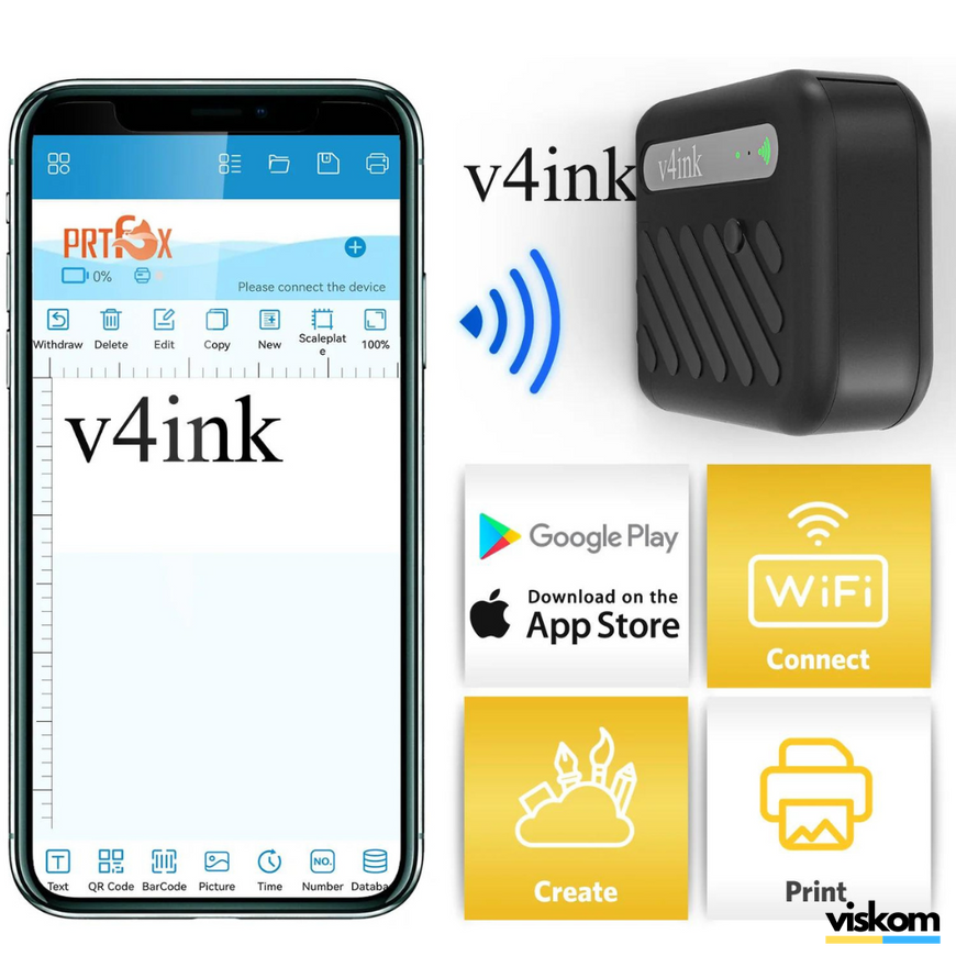 Белый ручной мини-принтер BENTSAI B10 Mini b10miniwhite фото
