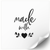 Beyaz etiket 100х100 mm &laquo;Made with love 03&raquo; (100 adet/rulo) kendinden yapışkanlı 100100whitemadewithlove03 photo