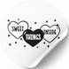 Етикетка біла ⌀50 мм &laquo;Sweet things inside​&raquo; (250 шт/рулон) самоклеюча 50whiteSweetthingsinside​ фото 1