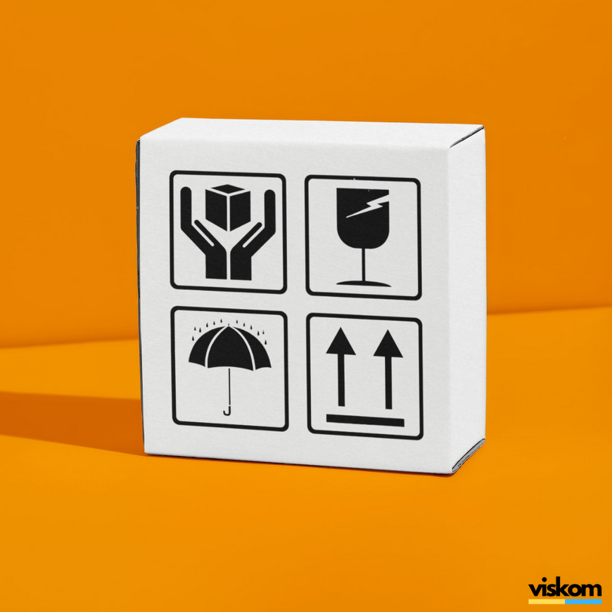Beyaz etiket 100х100 mm &laquo;Вантажний знак&raquo; (100 adet/rulo) kendinden yapışkanlı 100100whiteVantazhnijznak photo