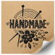 Etykieta Kraft 100x100 mm &laquo;Handmade 10&raquo; (100 szt./rolka) samoprzylepna 100100brownhandmade10 photo 1