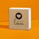 Kraft label 100x100 mm &laquo;Made with love 04&raquo; (100 pcs/roll) self-adhesive 100100brownmadewithlove04 photo 6
