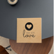 Kraft label 100x100 mm &laquo;Made with love 04&raquo; (100 pcs/roll) self-adhesive 100100brownmadewithlove04 photo 3