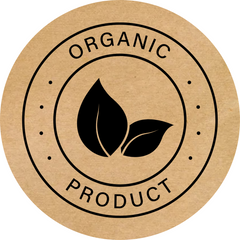 Етикетка крафт ⌀50 мм «Organic 03» (250 шт/рулон)