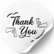 Biała etykieta ⌀50 mm "Thank You 06" (250 szt./rolka) samoprzylepna 50whitethankyou06 photo 1
