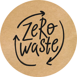 Kraft label ⌀50 mm &laquo;Zero Waste 02&raquo; (250 pcs/roll) self-adhesive 50brownzero-waste-02 photo