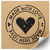 Kraft etiket 100x100 mm &laquo;Made with love 05&raquo; (100 adet/rulo) kendinden yapışkanlı 100100brownmadewithlove05 photo
