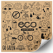 Etykieta Kraft 100x100 mm &laquo;Eco&raquo; (100 szt./rolka) samoprzylepna 100100brownEco photo 1