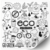Beyaz etiket 100х100 mm &laquo;Eco&raquo; (100 adet/rulo) kendinden yapışkanlı 100100whiteEco photo