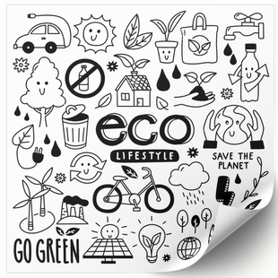 Етикетка біла 100х100 мм &laquo;Eco&raquo; (100 шт/рулон) самоклеюча 100100whiteEco фото