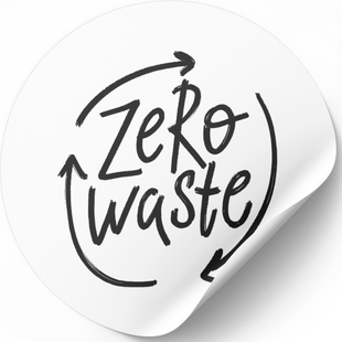 White label ⌀50 mm &laquo;Zero Waste 02&raquo; (250 pcs/roll) self-adhesive 50whitezero-waste-02 photo