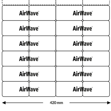 Воздушно-пузырчатая пленка AirWave 8.3 (420x320 мм x 450 м) 1406 секций с перфорацией