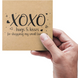 Етикетка крафт 100x100 мм "XOXO Hugs And Kisses" (100 шт/рулон) з друком, самоклеюча Viskom 100100XOXO photo 1