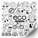Beyaz etiket 100х100 mm &laquo;Eco&raquo; (100 adet/rulo) kendinden yapışkanlı 100100whiteEco photo 1