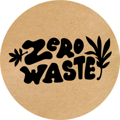 Етикетка крафт ⌀50 мм «Zero Waste 01» (250 шт/рулон)