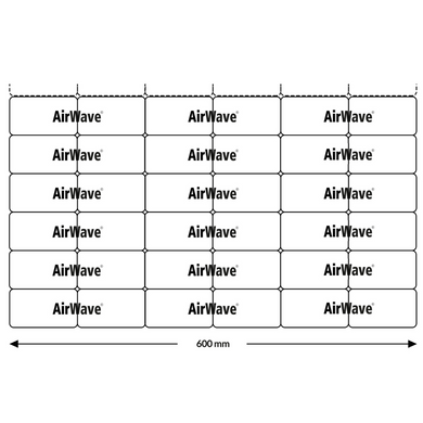 Повітряно-бульбашкова плівка AirWave 8.3 XL (600x320 мм x 500 м) 937 секцій з перфорацією