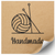 Kraft label 100x100 mm &laquo;Handmade 12&raquo; (100 pcs/roll) self-adhesive 100100brownhandmade12 photo