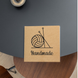 Kraft label 100x100 mm &laquo;Handmade 12&raquo; (100 pcs/roll) self-adhesive 100100brownhandmade12 photo 3