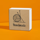 Kraft label 100x100 mm &laquo;Handmade 12&raquo; (100 pcs/roll) self-adhesive 100100brownhandmade12 photo 6
