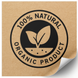 Etykieta Kraft 100x100 mm &laquo;Organic 02&raquo; (100 szt./rolka) samoprzylepna 100100brownOrganic02 photo 1