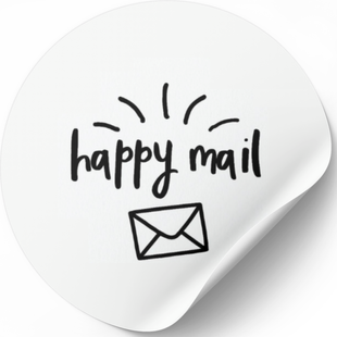 Beyaz etiket ⌀50 mm &laquo;Mail 03&raquo; (250 adet/rulo) kendinden yapışkanlı 50whiteMail03 photo