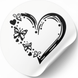 Етикетка біла ⌀50 мм &laquo;Love 01&raquo; (250 шт/рулон) самоклеюча 50whiteLove01 фото 1