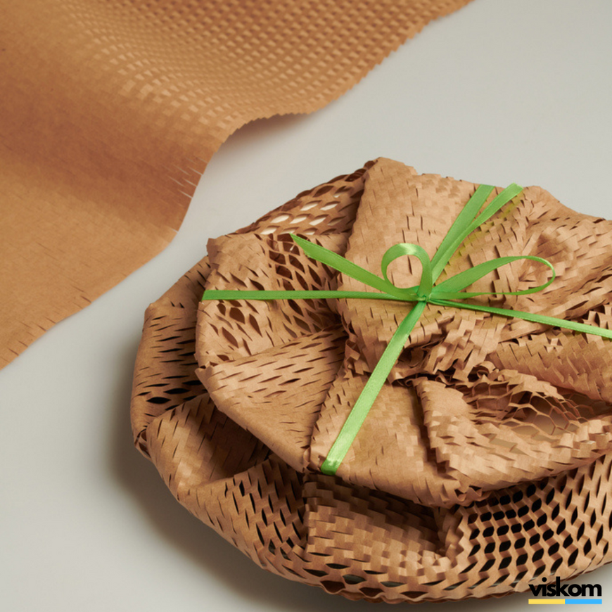 Honeycomb craft paper 42 cm х 50 m, brown 4250b photo