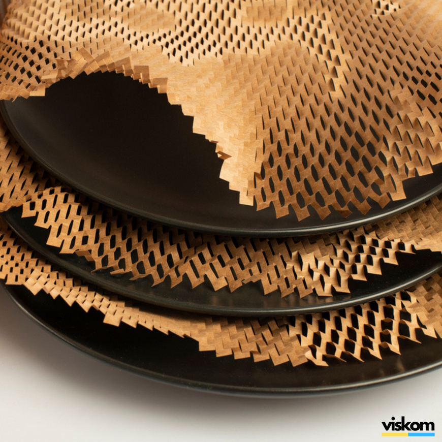 Honeycomb craft paper 42 cm х 50 m, brown 4250b photo