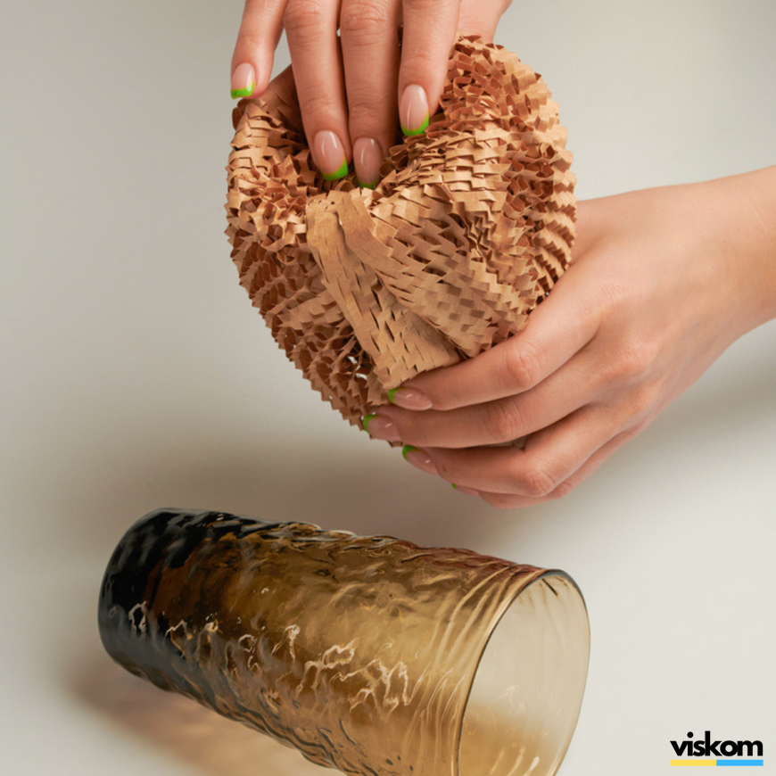 Honeycomb craft paper 42 cm х 50 m, brown 4250b photo