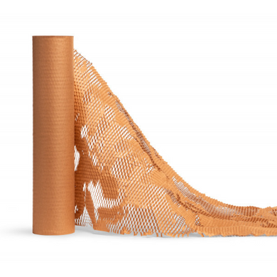 Крафт папір стільниковий 42 см х 100 м Honeycomb, коричневий в рулоні