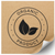 Kraft label 100x100 mm &laquo;Organic 03&raquo; (100 pcs/roll) self-adhesive 100100brownOrganic03 photo