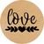 Етикетка крафт ⌀50 мм &laquo;Love 02&raquo; (250 шт/рулон) самоклеюча 50brownlove-02 фото