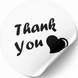 Biała etykieta ⌀50 mm "Thank You 08" (250 szt./rolka) samoprzylepna 50whitethankyou08 photo 1
