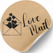 Етикетка крафт ⌀50 мм &laquo;Mail 04&raquo; (250 шт/рулон) самоклеюча 50brownMail04 фото 3