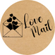 Етикетка крафт ⌀50 мм &laquo;Mail 04&raquo; (250 шт/рулон) самоклеюча 50brownMail04 фото 1