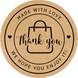 Kraft label ⌀50 mm "Thank You 04" (250 pcs/roll) self-adhesive 50brownthankyou04 photo 1