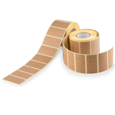 Thermal transfer labels 40 mm x 25 mm (2000 pc/roll) kraft paper, thermal label