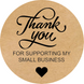Етикетка крафт ⌀50 мм &laquo;Thank You 05&raquo; (250 шт/рулон) самоклеюча 50brownthankyou05 фото 1