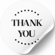 Biała etykieta ⌀50 mm "Thank You 10" (250 szt./rolka) samoprzylepna 50whitethankyou10 photo 1