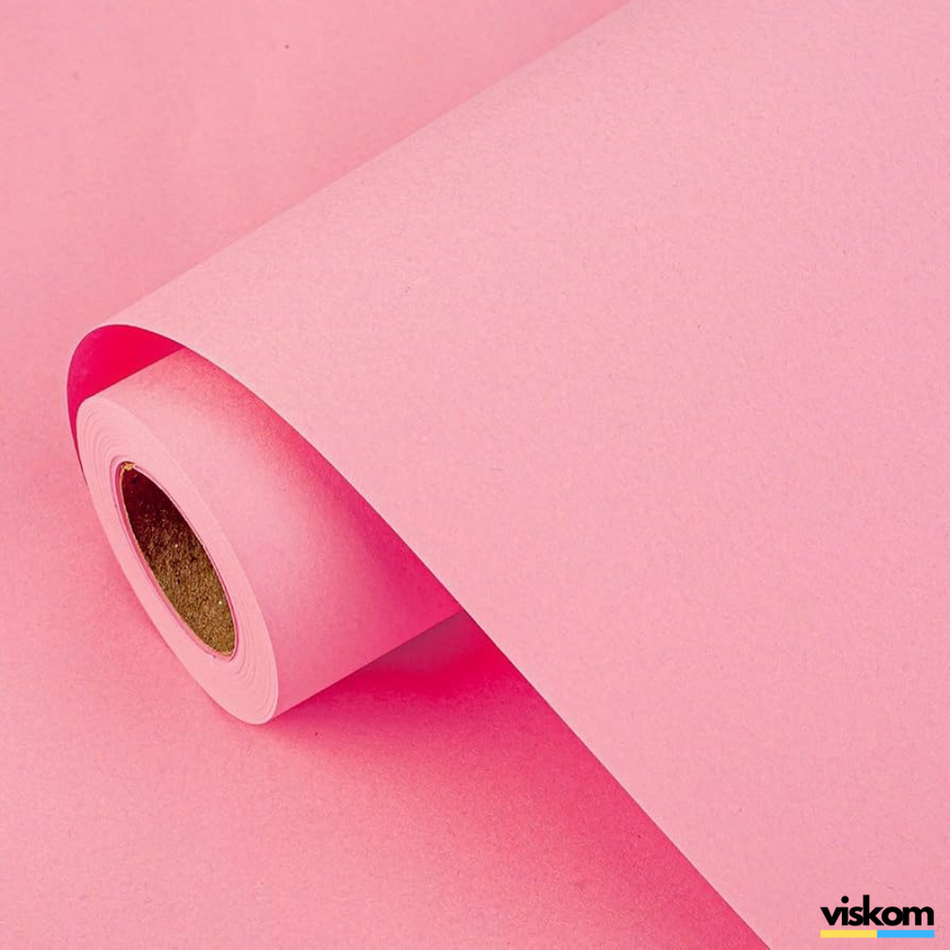 Крафт папір в рулонах 30 см х 20 м, рожевий 3020pink photo