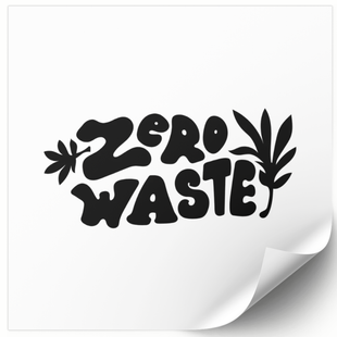 Етикетка біла 100х100 мм &laquo;Zero Waste 01&raquo; (100 шт/рулон) самоклеюча 100100whitezero-waste-01 фото