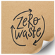 Etykieta Kraft 100x100 mm &laquo;Zero Waste 02&raquo; (100 szt./rolka) samoprzylepna 100100brownzero-waste-02 photo 1