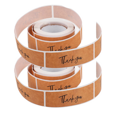 Етикетки термотрансферні 50 мм х 294 мм (400 шт/рулон) крафт папір, термоетикетка