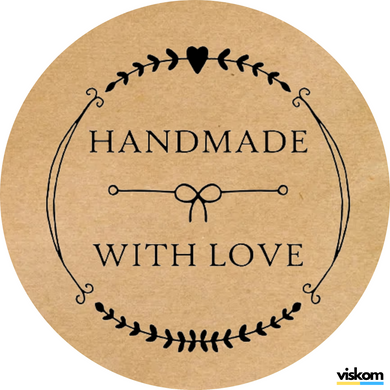 Етикетка крафт ⌀26 мм &laquo;Handmade 1&raquo; (500 шт/рулон) 26handmade1 photo