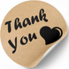 Kraft label ⌀50 mm "Thank You 08" (250 pcs/roll) self-adhesive 50brownthankyou08 photo 3