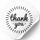 White label ⌀50 mm "Thank You 14" (250 pcs/roll) self-adhesive 50whitethankyou14 photo 1
